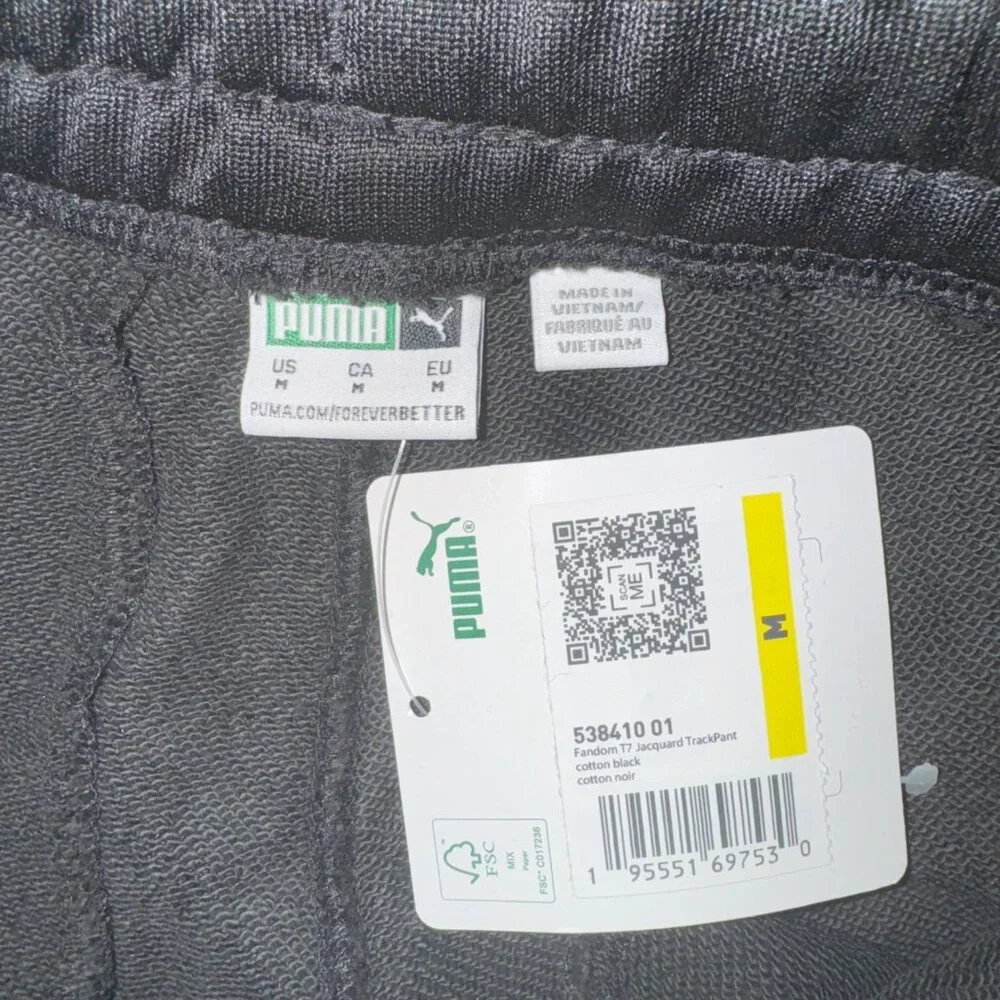 Men's Puma sweatpants Fandom T7 jacquard trackpant, Size Medium, NWT - Picture 3 of 5